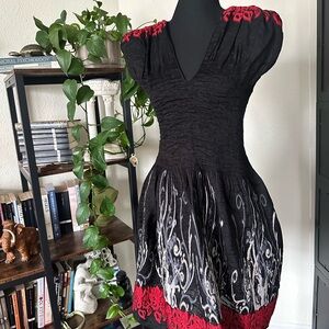 Max Studio Elegant Black and Red Women's Dress